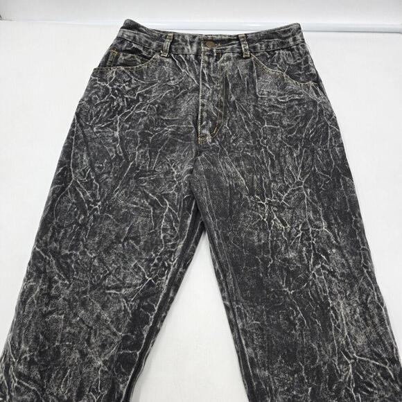 Rodeo Rider Beverly Hills Acid Wash Black 7/8 RARE "God Is Lord" Button Jeans - Picture 5 of 14